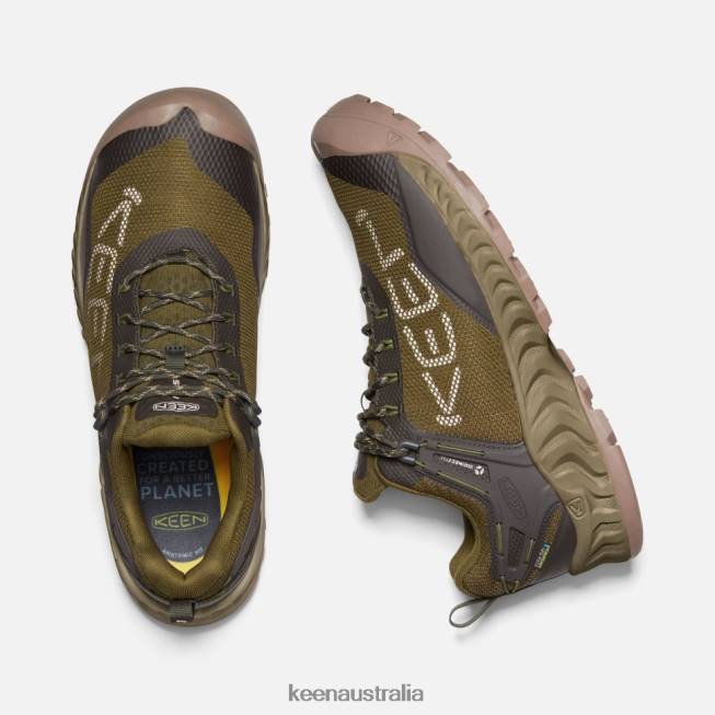 H68B391 Dark Olive-Black Olive Keen NXIS EVO Waterproof Shoe