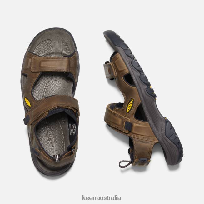 H68B522 Bison-Mulch Keen Targhee III Open Toe Sandal