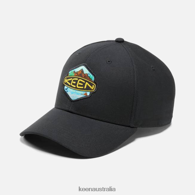 H68B450 Black Keen Badge Hat