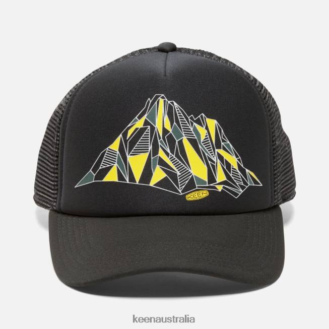 H68B466 Black Keen Faceted Mtn Hat