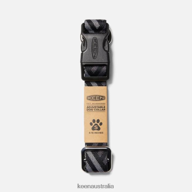H68B440 Black-Steel Grey Keen Dog Collar