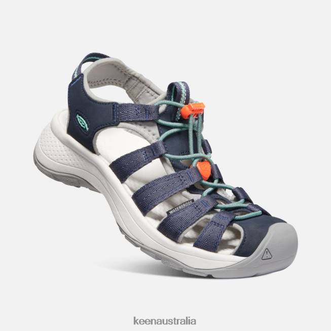 H68B369 Navy-Beveled Glass Keen Astoria West Sandal