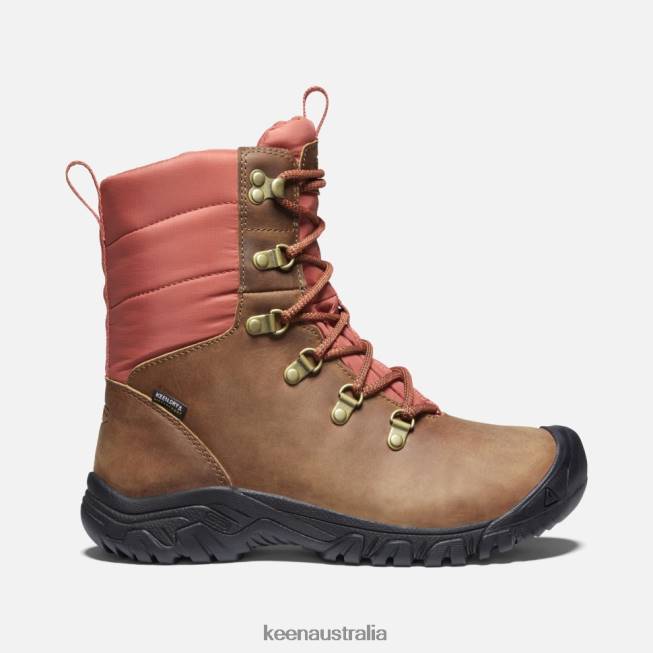 H68B371 Toasted Coconut-Redwood Keen Greta Waterproof Boot