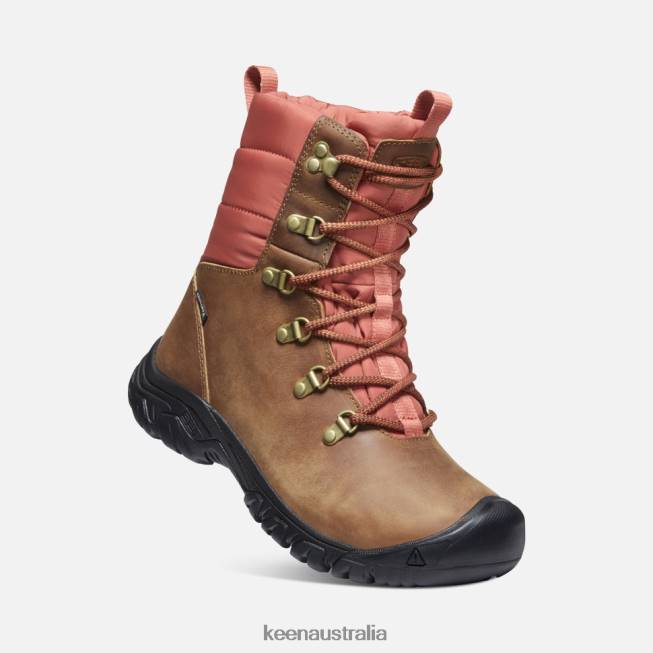 H68B371 Toasted Coconut-Redwood Keen Greta Waterproof Boot