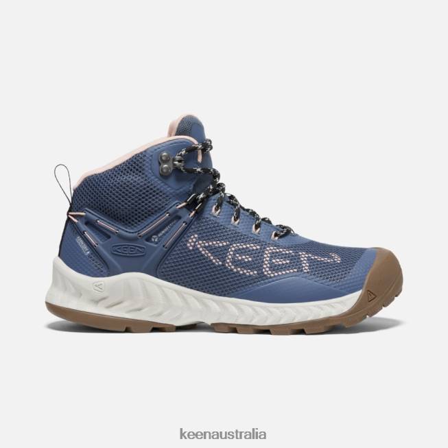 H68B168 Vintage Indigo-Harbor Gray Keen NXIS EVO Waterproof Boot