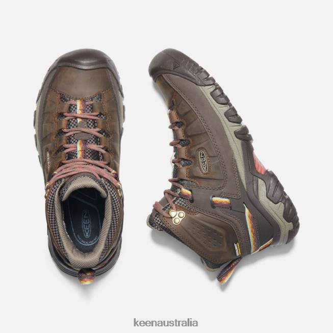 H68B176 Bungee Cord-Redwood Keen Targhee III Waterproof Hiking Boots