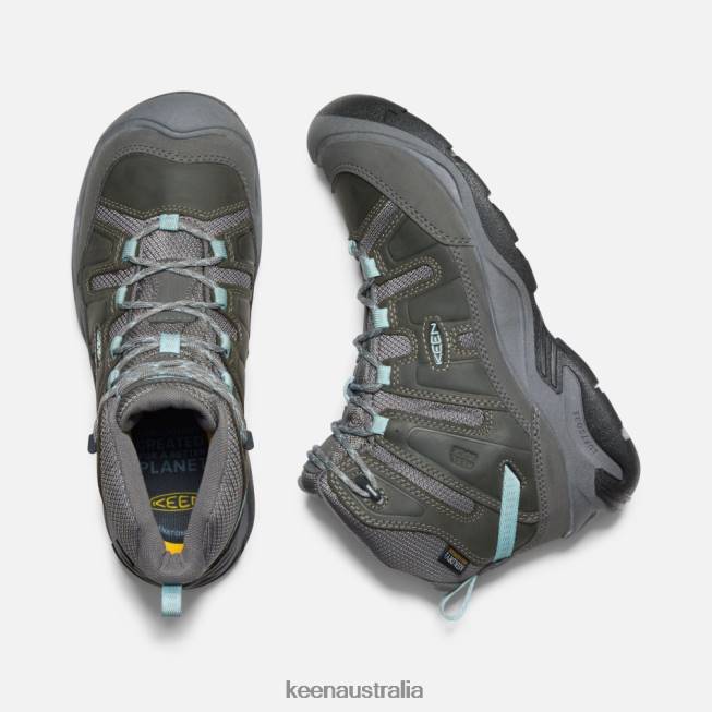 H68B184 Steel Grey-Cloud Blue Keen Circadia Waterproof Boot