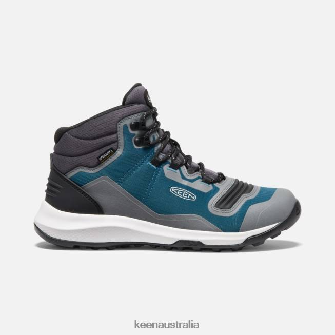 H68B187 Blue Coral-Star White Keen Tempo Flex Waterproof Hiking Trainer Boots