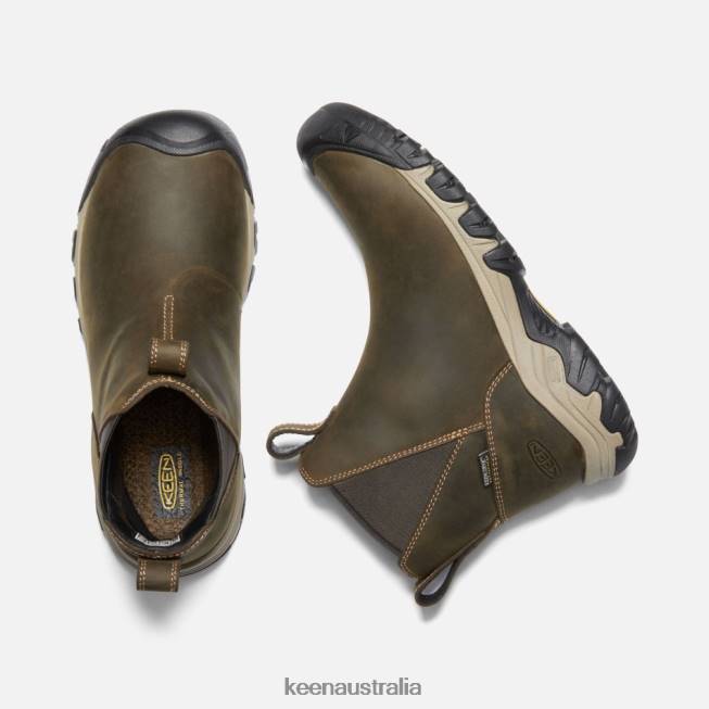 H68B197 Olive-Timberwolf Keen Greta Waterproof Chelsea