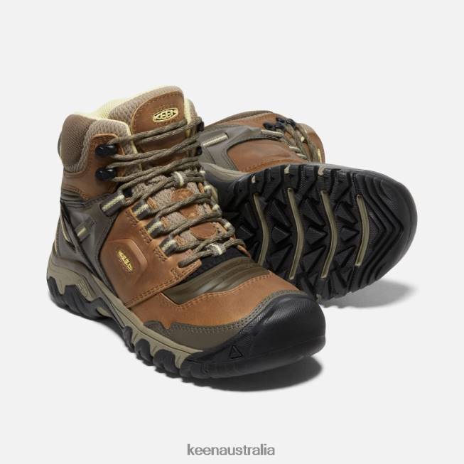 H68B337 Safari-Custard Keen Ridge Flex Waterproof Boot