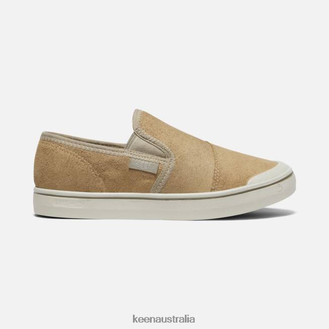 H68B327 Beige-Silver Birch Keen Elsa Harvest Leather Slip-On