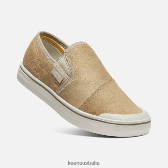 H68B327 Beige-Silver Birch Keen Elsa Harvest Leather Slip-On