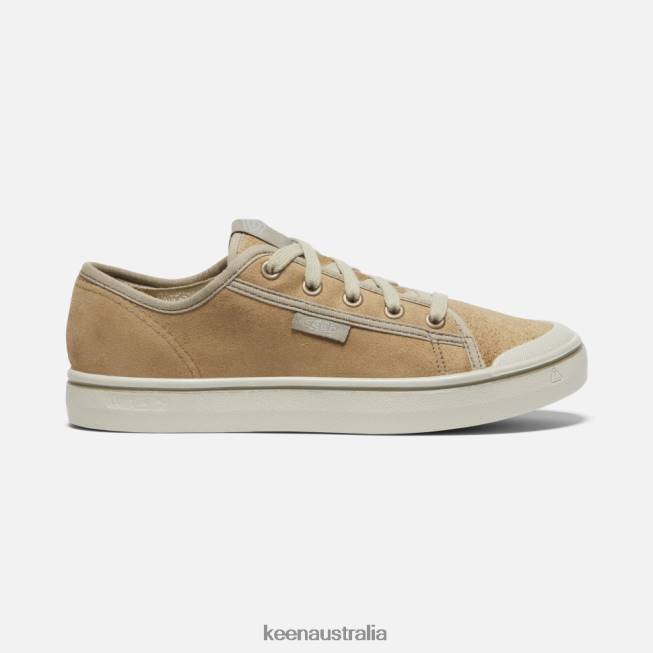 H68B328 Beige-Silver Birch Keen Elsa Harvest Leather Sneaker