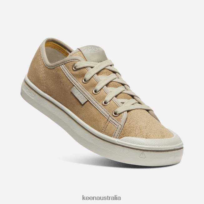 H68B328 Beige-Silver Birch Keen Elsa Harvest Leather Sneaker