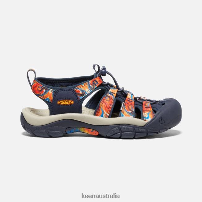 H68B407 Groovy Orange-Navy Keen Newport x Outdoor Afro