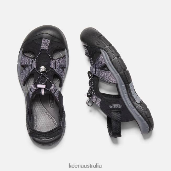 H68B101 Black-Dawn Pink Keen Ravine H2 Sandals