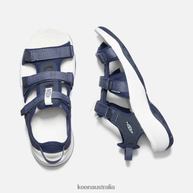 H68B33 Blue Nights-Black Iris Keen Astoria West Open-Toe Sandals