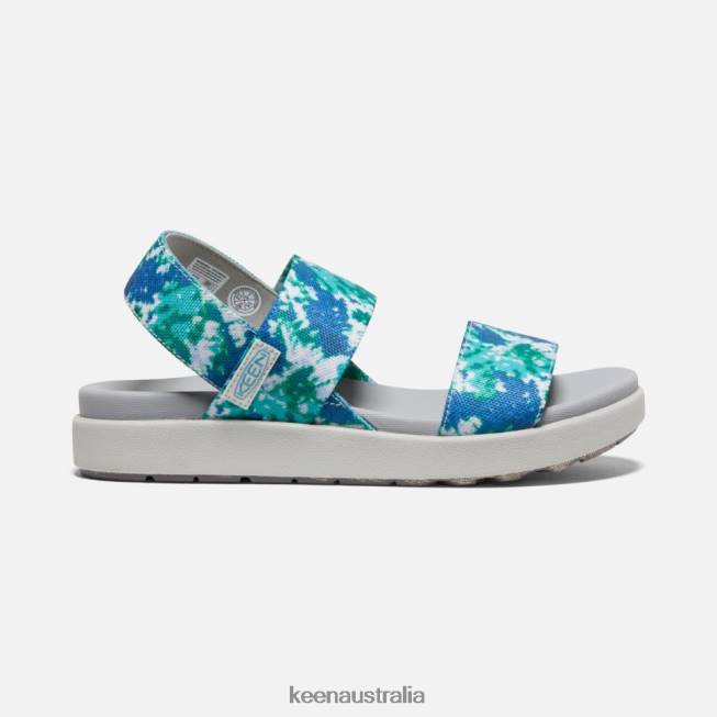 H68B376 Porcelain-Tie Dye Keen Elle Backstrap Sandal