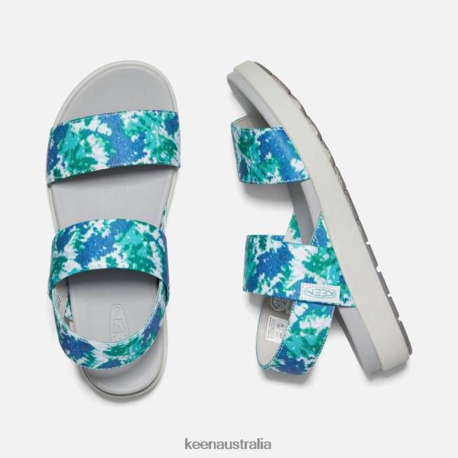H68B376 Porcelain-Tie Dye Keen Elle Backstrap Sandal