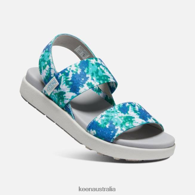 H68B376 Porcelain-Tie Dye Keen Elle Backstrap Sandal