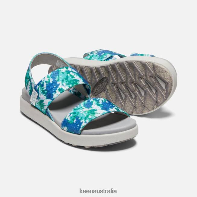 H68B376 Porcelain-Tie Dye Keen Elle Backstrap Sandal