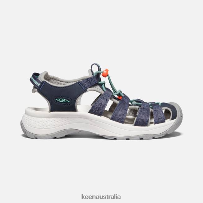 H68B40 Navy-Beveled Glass Keen Astoria West Sandals