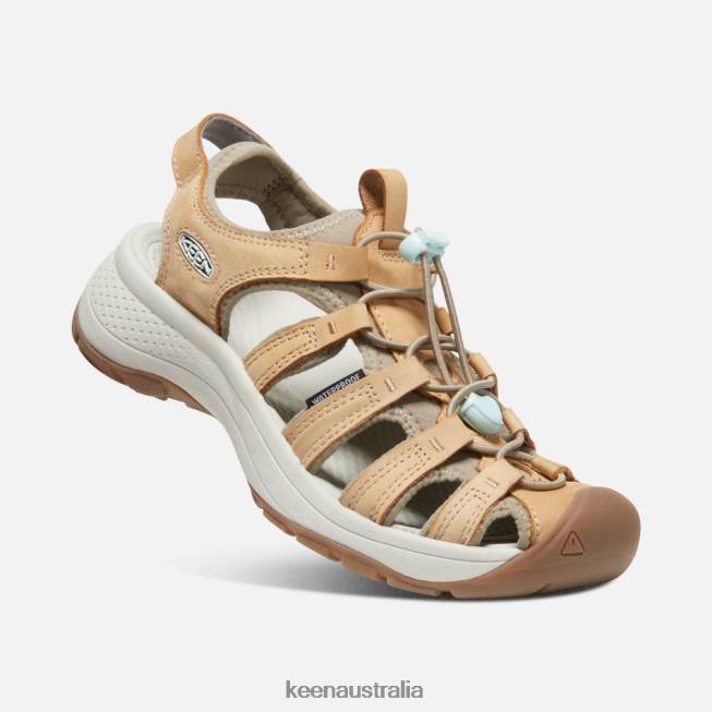 H68B69 Doe-Blue Glass Keen Astoria West Leather Sandal