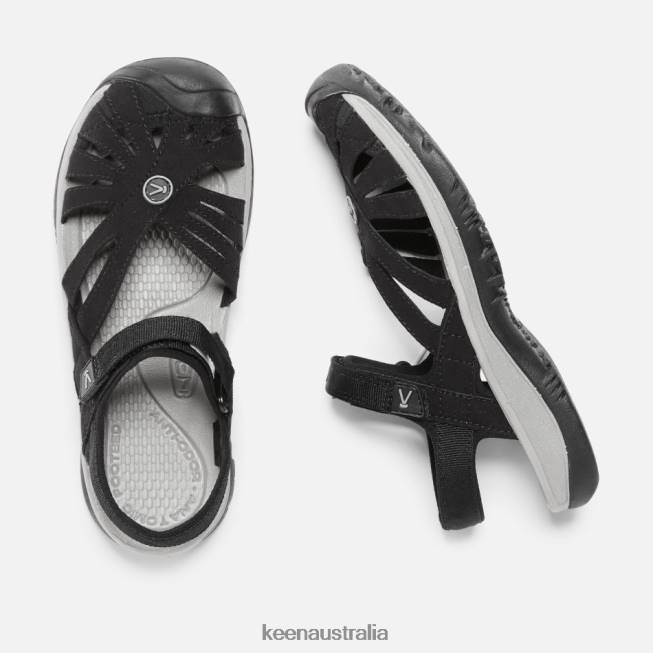 H68B77 Black-Neutral Gray Keen Rose Sandal