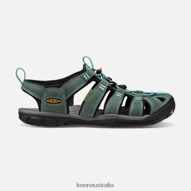 H68B87 Mineral Blue-Yellow Keen Clearwater Leather Cnx Sandals