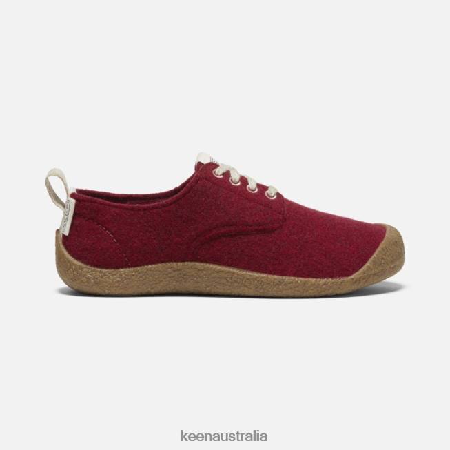 H68B115 Red Felt-Birch Keen Mosey Derby Shoe