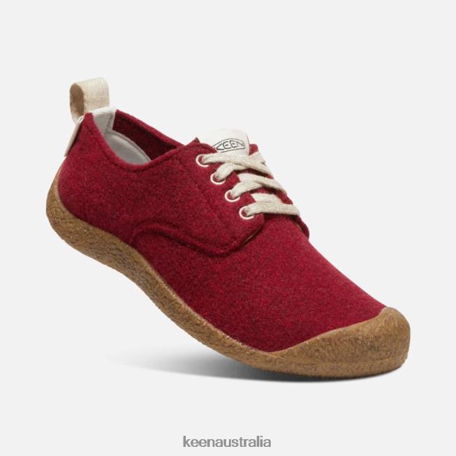 H68B115 Red Felt-Birch Keen Mosey Derby Shoe