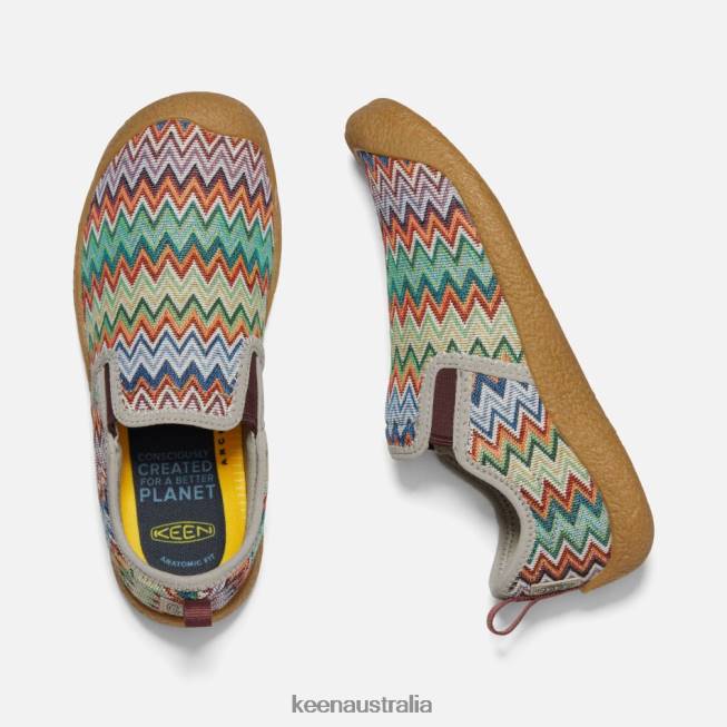 H68B142 Chevron-Plaza Taupe Keen Howser Canvas Slip-On