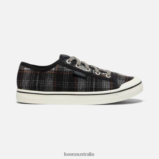 H68B335 Black Plaid-Steel Grey Keen Elsa V Sneaker