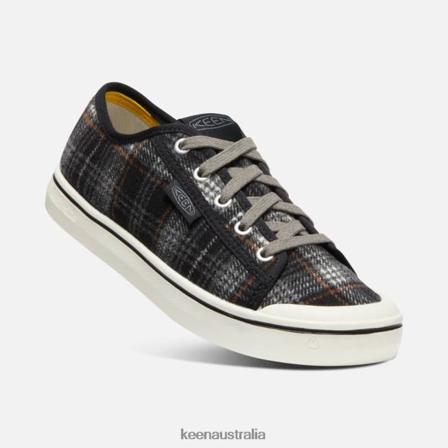 H68B335 Black Plaid-Steel Grey Keen Elsa V Sneaker