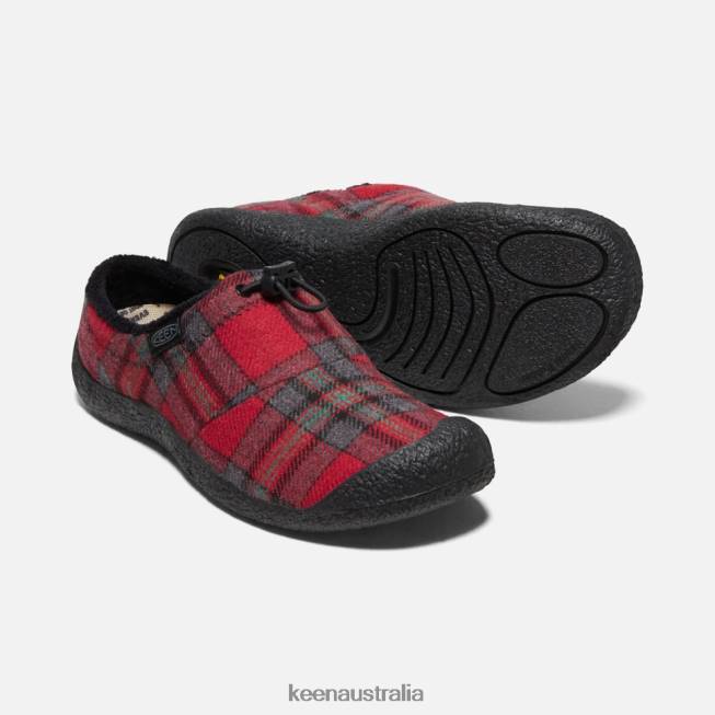 H68B339 Red Plaid-Steel Grey Keen Howser III Slide
