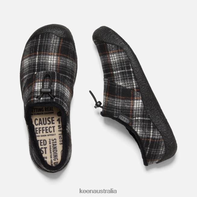 H68B345 Black Plaid-Steel Grey Keen Howser III Slide