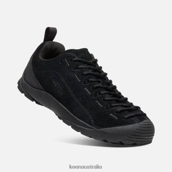 H68B350 Hairy Black-Black Keen Jasper Suede Sneakers
